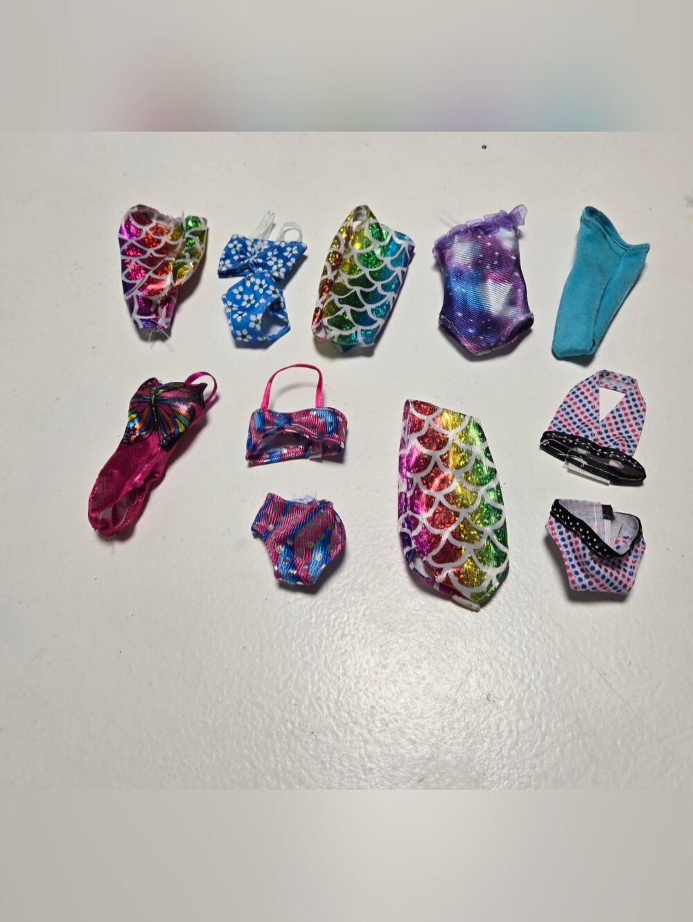 Lot Of 9 Barbie Doll Swim Outfits Bathing Suits & 2 Pieces
